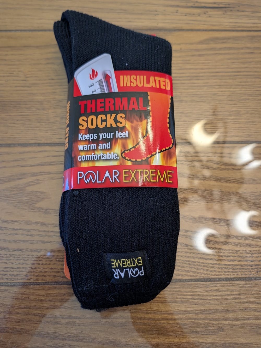 Polar Extreme Heat Women's / Men's Black Sock. Mens 6-12/WOMENS 8-14